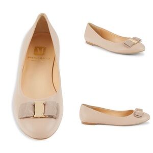 Bruno Magli Mina Bow Leather Ballet Flats